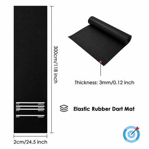 Darts mat 300cm 62cm - darts,