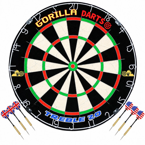 Dartboard gorilla darts - dartboard, treble