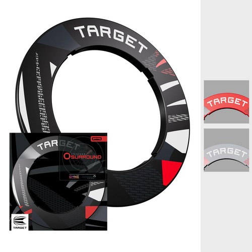 Target darts patterned notched - target,