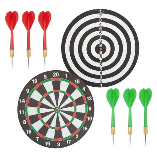 Dart board and darts - and, 38cm